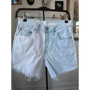 Levi’s 501 White Cut Off Denim Shorts 26